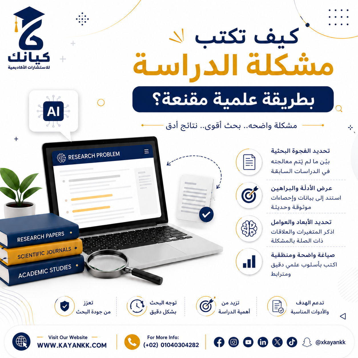 كيف تكتب مشكلة الدراسة بطريقة علمية مقنعة؟