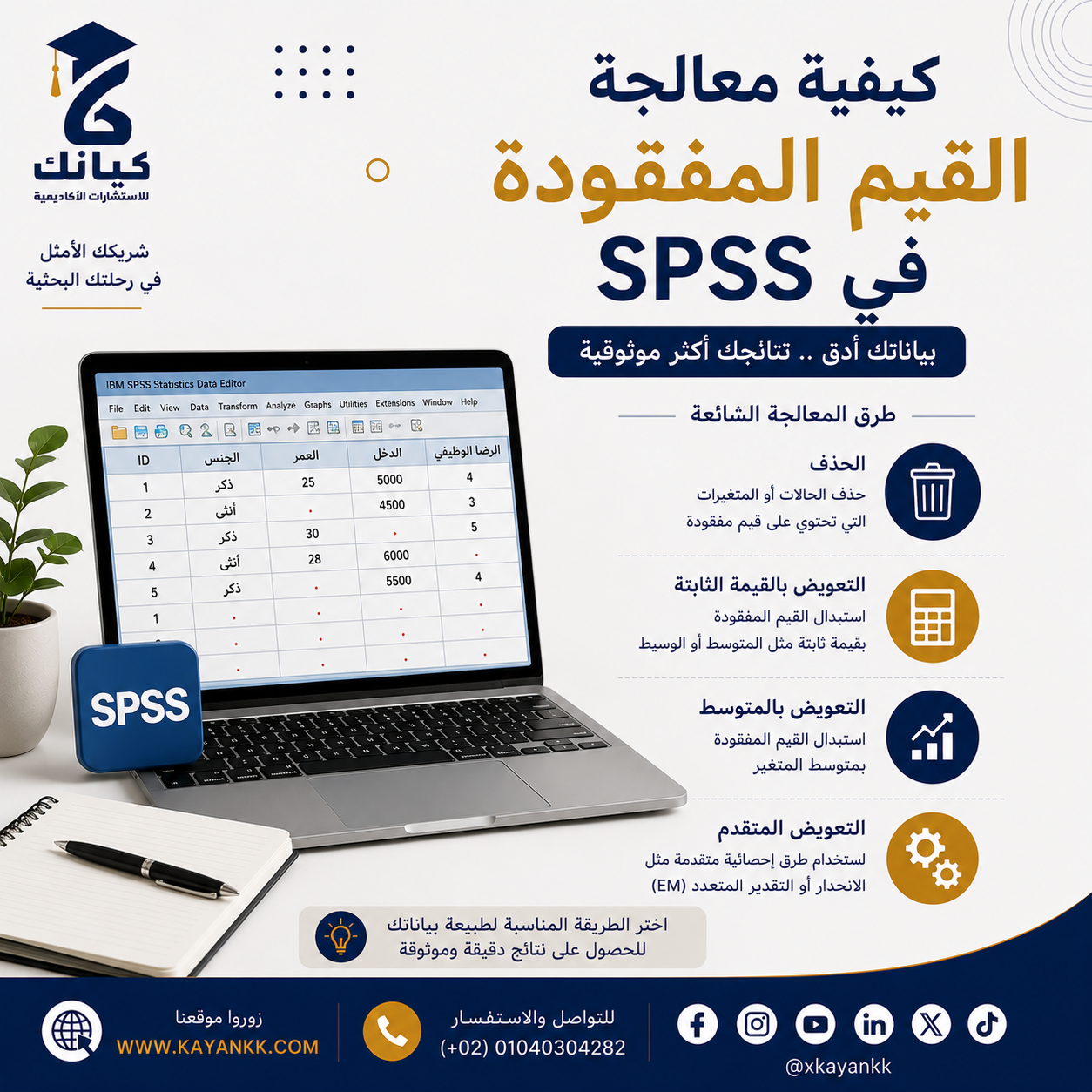 كيفية معالجة القيم المفقودة في SPSS