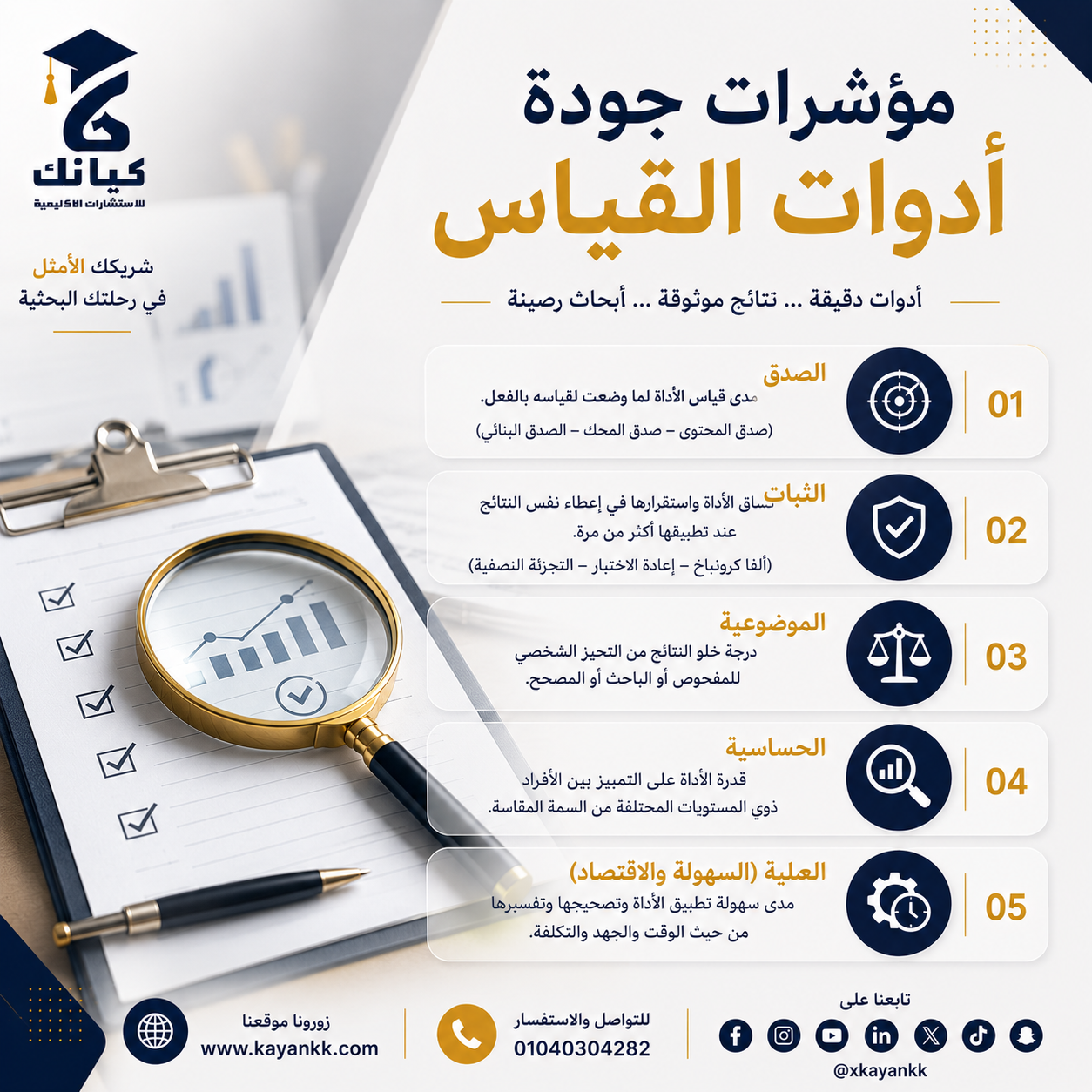 مؤشرات جودة أدوات القياس