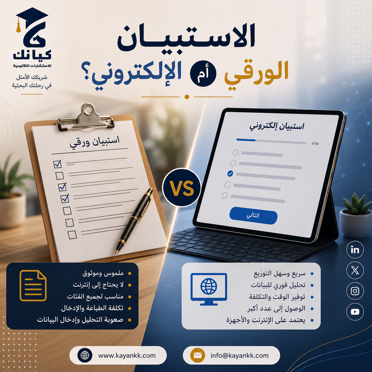الاستبيان الورقي أم الإلكتروني؟
